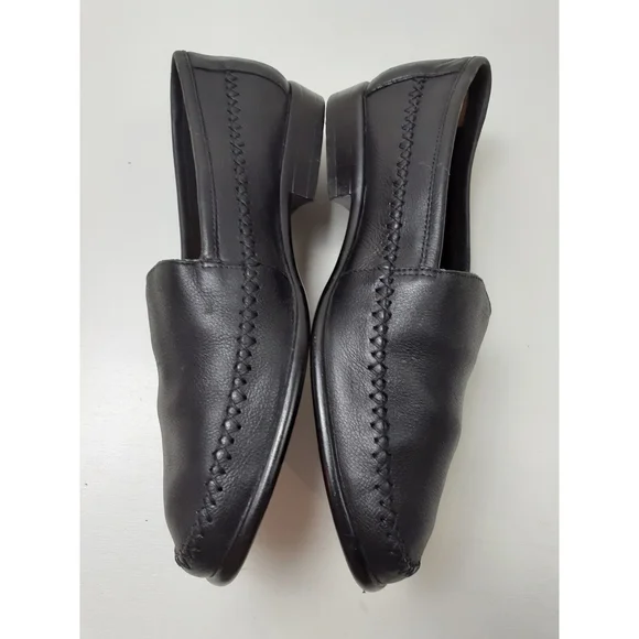 Giorgio Brutini Le Glove 671311 Size 8M Leather Slip On Men's Black Loafers - Picture 6 of 8